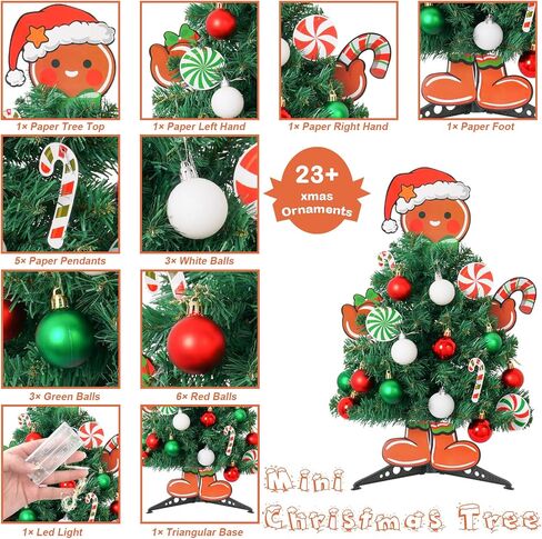 Nightmare Before Christmas Mini Tree Jack Head Arms and Legs Xmas Tree Decorative Tabletop Tree with Light Small Tree for Indoor Home Decorations Gothic Themed Party in Saudi Arabia