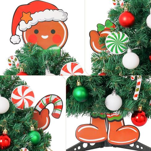 Nightmare Before Christmas Mini Tree Jack Head Arms and Legs Xmas Tree Decorative Tabletop Tree with Light Small Tree for Indoor Home Decorations Gothic Themed Party in Saudi Arabia