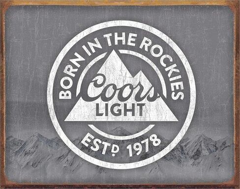 لافتة قصدير من Desperate Enterprises Coors - ديكور حائط معدني عتيق حنين - صُنع في الولايات المتحدة الأمريكية in Kuwait