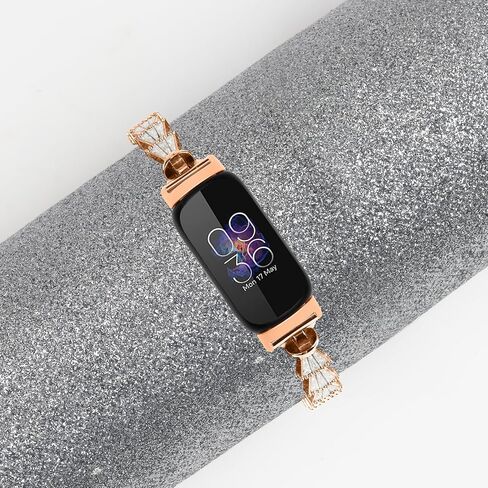 FitTurn Compatible With Fitbit Inspire 2/Inspire HR/Inspire/Ace 3/Ace 2 Band, Inspire 2 Bling Band, Inspire HR Band with Diamond Crystal Metal Bling Replacement Strap Band for Fitbit Inspire/Inspire 2/Inspire in Saudi Arabia