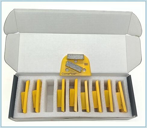 Concrete Floor Grinding Disc, Diamond Metal Grinding Shoes for Concrete Preparation, Compatible with Lavina/Onfloor Grinders, Double Bar 30/40 Grit Medium Bond, Pack of 9 in Saudi Arabia