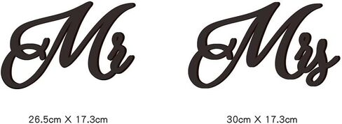 Wooden Chair Signs, 1 Pair Mr Mrs Chair Back Hanging Pendant with Ribbon Chair Decor Wooden Chair Plaque Sign for Wedding Anniversary Party Vintage Decorations White in Kuwait