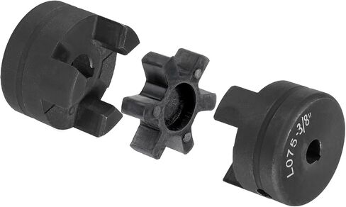 uxcell 3/8" to 5/8" L075 Flexible 3-Piece L-Jaw Coupling Coupler Set & Buna-N NBR Rubber Spider for Log Splitter Hybrid Equipment in Saudi Arabia