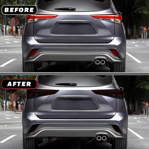 Precut Tint Kit Film Fit for Toyota Highlander 2020-2022 Accessories with Gloss Dark Smoke Wrap Overlay Cover Vinyl Decals Exterior Parts (Tail Light) in Saudi Arabia