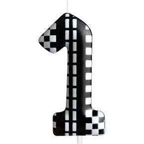 3rd Birthday Candle Racing Cars Number 3 Candle Racing Cars Cake Decoration Birthday Party Supplies Black White Racing Cars Themed Cake Topper Decorations for Kids Boy Girl Party Decor Supplies