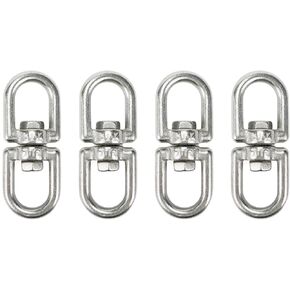 M6 خطاف دوار ذو نهاية مزدوجة 304 من الفولاذ المقاوم للصدأ من العين إلى العين - 4 قطع in Kuwait