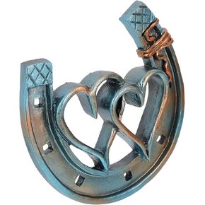BESTOYARD Horseshoe Shape Wall Decor, 4.72 Inch Hollow Heart Horseshoe Wall Pendant Sculpture for Indoor and Outdoor Wall Decoration