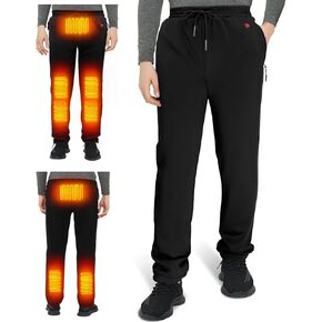 FERNIDA Heated Pants for Men Women, Winter Warm Heating Skiing Hiking Fishing Walking Trouser, 8 Heating Zones, No Battery