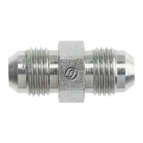 Brennan Industries 2403-03-03-B Brass Straight Tube Fitting, 3/8"-24 SAE x 3/8"-24 SAE Thread, 3/16" Male JIC x 3/16" Male JIC