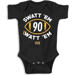 Swatt Em and Watt Em Baby Apparel for Pittsburgh Football Fans (NB-7T)