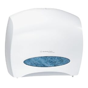Kimberly Clark Professional JRT Jr. Escort Jumbo Roll. Commercial Toilet Paper Dispenser (09508), with Stub Roll, 16" x 13.88" x 5.75", White