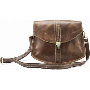 Handmade World Premium Leather Crossbody Satchel Bag For Women Handbag Travel Purse and Sling Saddle Bag