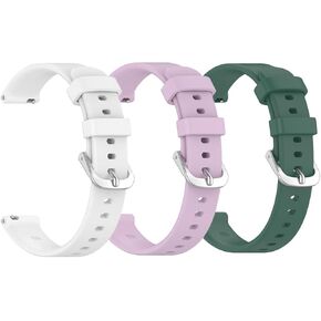 3-Packs Watch Band for Garmin Lily 2, Soft Silicone 14mm Replacement Watch Band Compatible with Garmin Lily 2