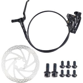 E830-Pro 2-Pin Power-off Connector 2-Pistons E-Bike Electric Power-Off Hydraulic Front/Rear/Set Brake with 160mm 6 bolts Disc Rotor, Hydraulic Disc Brake Caliper Lever for e-Bike, Fat Bike