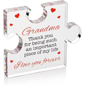 Teacher Appreciation Gifts for Women, Men - Thank You Engraved Acrylic Block Puzzle 3.4 x 2.8 inch - Heartwarming Teacher Gift - Cute Student Teacher Gifts - Novelty Daycare Teacher Gift in Kuwait