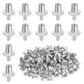 Keadic 130Pcs M5 x 7/9/11mm Aluminum Core Rivets with Round Head Assortment Set with Plastic Case, Half Round Head Hammer Expansion Drive Blind Rivets for Electronic Mechanical Equipment