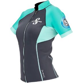 SCUBAPRO Women's Everflex 1.5 Short-Sleeve Top, Caribbean, 2X-Large
