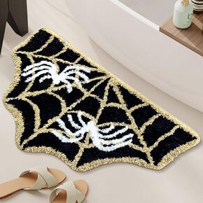 Halloween Bathroom Rugs 31.5x23.6 Pumpkin Non Slip Bath Mat Microfiber Water Absorbent Door Mat Living Bedroom Kitchen Floor Mat Halloween Bathroom Decoration, Orange