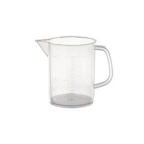 United Scientific™ Polypropylene Pitchers 81121 | Polypropylene Short Form Pitchers | 500ml Capacity | 25ml Graduations| Beakers with handle spout | 500ML (Pack of 12)