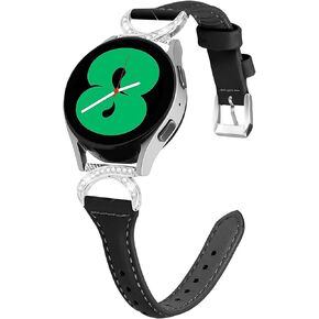 Bands Intended for Garmin Vivomove Trend/Vivomove Sport/Vivoactive 3/Forerunner 158/645/245 Watch Bands,20mm Genuine Leather Strap for Women Girls,Wristbands Replacement Bands