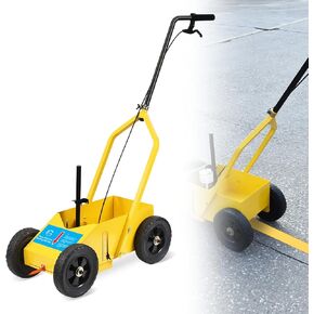 GADFISH High-Performance Striping Line Marking Machine, Compatible with Inverted Marking Spray Paint,Parking Lot Striping Machine for Roads, Concrete or Grass, Paint Striper, Yellow