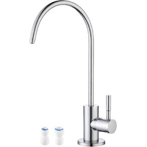KES RO Faucet Water Filter Faucet Non-Air-Gap Drinking Water Beverage Faucet for Reverse Osmosis Systems Water Filtration System 304 Stainless Steel Brushed Finish, Z504CLF-BS