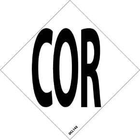 NMC DCL142 National Marker NFPA Label Symbol, Cor, 2 Inch (5/Pk), Ps Vinyl (Pack of 5)