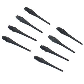 100pcs 2BA Thread Soft Tip Plastic Dart Points Replacement Dart Accessories (Black)