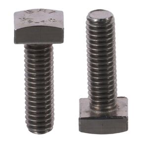 Square Head Bolt 2PCS M6x20mm Stainless Steel Square Machine Screws,Alloy Stee Square Machine Screws Durable Silver Fully Thread
