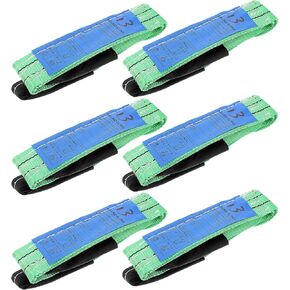 6 Pack Green Lifting Slings Straps Polyester Web Slings, Lift Sling Straps 3.3FtX2in, Straight 4409 LBS Basket 8818 LBS Choker 3527 LBS, Heavy Duty Lift Sling Web for Industrial Shop Use