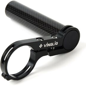 Vinqliq® Bike Cycling Lightweight Carbon Fiber Handlebar Extender Extension Lamp Holder Mount with Aluminum Alloy Bracket for Bike Mounts, GPS Units, Headlights, Cameras