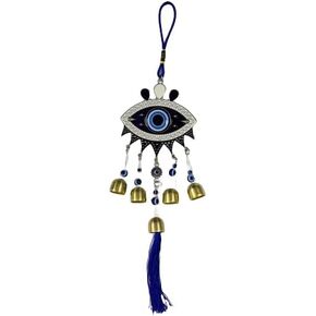 Evil Eye Wind Chimes Decor Home Wall Hanging Turkish Greek Nazar Amulet Good Luck & Protection Charm Evil Eye for Wall Decor