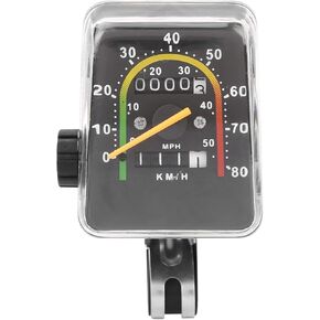 Yctze Waterproof Mechanical Odometer Cycling Speedometer, Mountain Bike Computer with Analog, Wired Mileometer for Stationary & Silver Bikes
