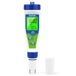 pH Salt Tester Multifunctional Pool Water Tester for Swimming Pool Update 5 in 1 pH TDS EC Salinity Meter for Water Hydroponics Aquarium Tank