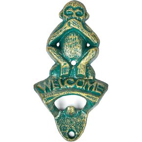 Sungmor Cast Iron Beer Bottle Opener, Vintage Wall Mounted Cool Bottle Opener, 5.7" Funny Monkey Shaped Bottle Cap Opener for Home Kitchen Bar Garage, Unique Gift for Beer Lovers