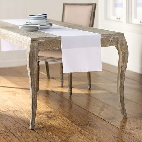 LA Linen Polyester Poplin Table Runner 14 by 108-Inch, Black in Kuwait