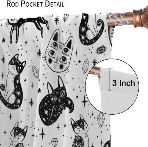 JESTRONRY Halloween Spooky Curtains, Magic Witch Pumpkin Horror Skull Spooky Boho Style Window Treatments Curtains for Living Room Bedroom Halloween Decor 42x45in in Kuwait
