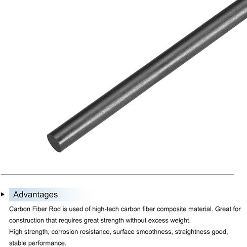 MECCANIXITY 5 Pcs Carbon Fiber Rod, 6mm x 500mm Matte Pole Rod for RC Plane DIY Tool Wing Tube Quadcopter Arm in Saudi Arabia
