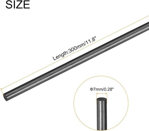 MECCANIXITY 5 Pcs Carbon Fiber Rod, 6mm x 500mm Matte Pole Rod for RC Plane DIY Tool Wing Tube Quadcopter Arm in Saudi Arabia