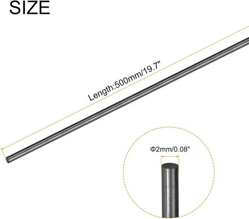 MECCANIXITY 5 Pcs Carbon Fiber Rod, 6mm x 500mm Matte Pole Rod for RC Plane DIY Tool Wing Tube Quadcopter Arm in Saudi Arabia