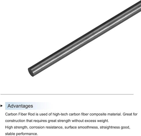 MECCANIXITY 5 Pcs Carbon Fiber Rod, 6mm x 500mm Matte Pole Rod for RC Plane DIY Tool Wing Tube Quadcopter Arm in Saudi Arabia
