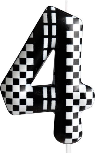 3rd Birthday Candle Racing Cars Number 3 Candle Racing Cars Cake Decoration Birthday Party Supplies Black White Racing Cars Themed Cake Topper Decorations for Kids Boy Girl Party Decor Supplies in Saudi Arabia