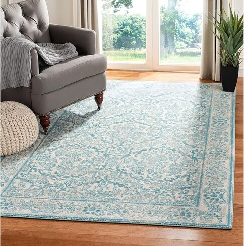 SAFAVIEH Evoke Collection 2'2" x 7' Ivory/Gold EVK242S Non-Shedding Living Room Entryway Foyer Hallway Bedroom Runner Rug in Saudi Arabia