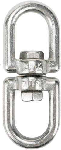 M6 خطاف دوار ذو نهاية مزدوجة 304 من الفولاذ المقاوم للصدأ من العين إلى العين - 4 قطع in Kuwait