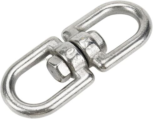 M6 خطاف دوار ذو نهاية مزدوجة 304 من الفولاذ المقاوم للصدأ من العين إلى العين - 4 قطع in Kuwait