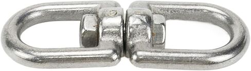 M6 خطاف دوار ذو نهاية مزدوجة 304 من الفولاذ المقاوم للصدأ من العين إلى العين - 4 قطع in Kuwait