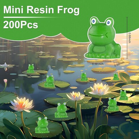 Mini Frogs Tiny Frogs Small Animals to Hide, Little Green Frogs Figures Resin Frogs Plastic Little Miniature Frogs in Bulk for Micro Garden Landscape Aquarium Decor (100) in Saudi Arabia