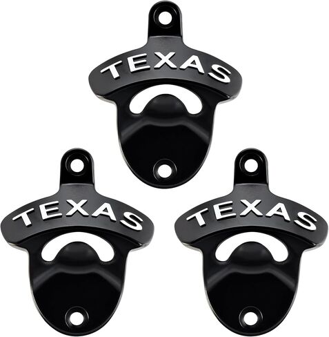 Rustic Bottle Opener Wall Mounted, Old Fashioned TEXAS Post Mount Beer Cap Opener Antique Copper (3 PCS) in Saudi Arabia