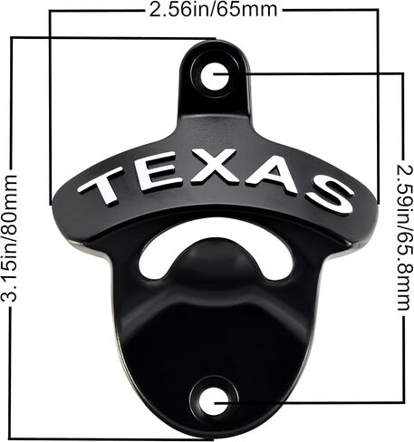 Rustic Bottle Opener Wall Mounted, Old Fashioned TEXAS Post Mount Beer Cap Opener Antique Copper (3 PCS) in Saudi Arabia