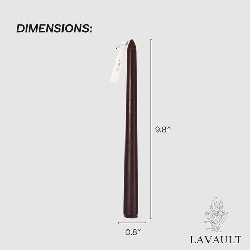 Dripless Taper Candles - Slow Burn Paraffin Wax Stick Candles - Smokeless Long Pastel Candlesticks for Home Decor, Dinner, Wedding, and Thanksgiving - Candle Gif - Pure Wood Scent - Bean Green in Saudi Arabia